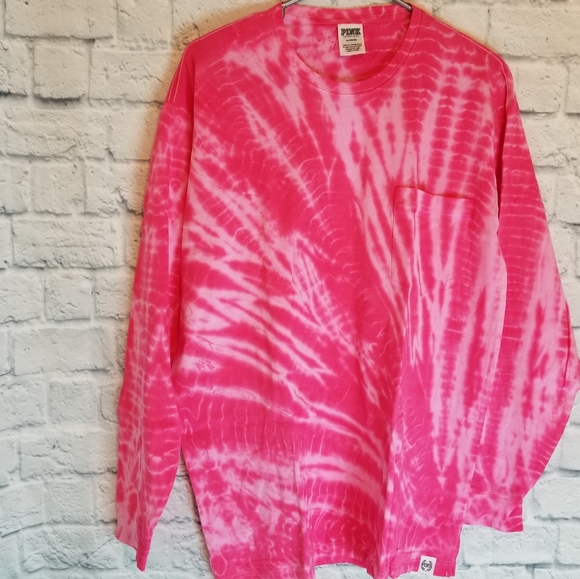 PINK Victoria's Secret Tie-dye Campus Shirt Medium